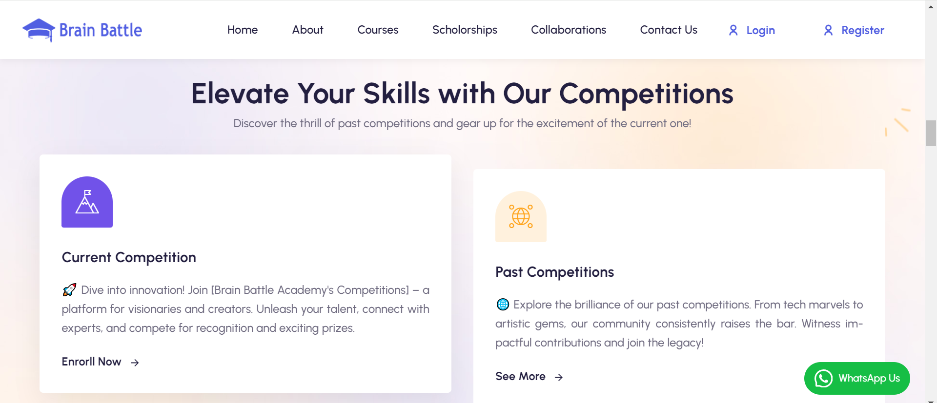 Brain Battle Academy , Eduction Project
